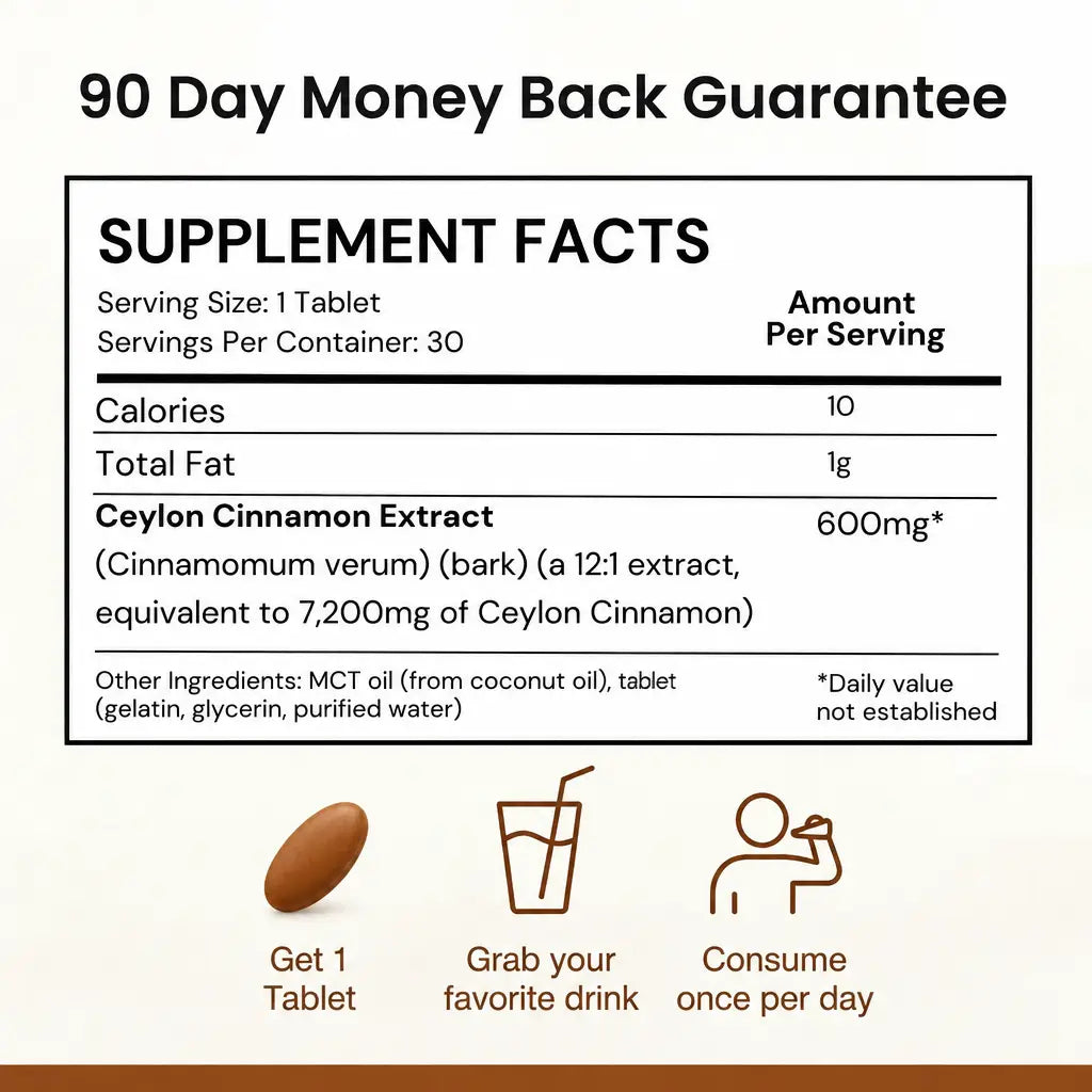 PureVie Ceylon Cinnamon 7200mg Equivalent Capsules