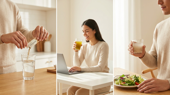 Purevie daily routine - morning energy and pre-meal fiber