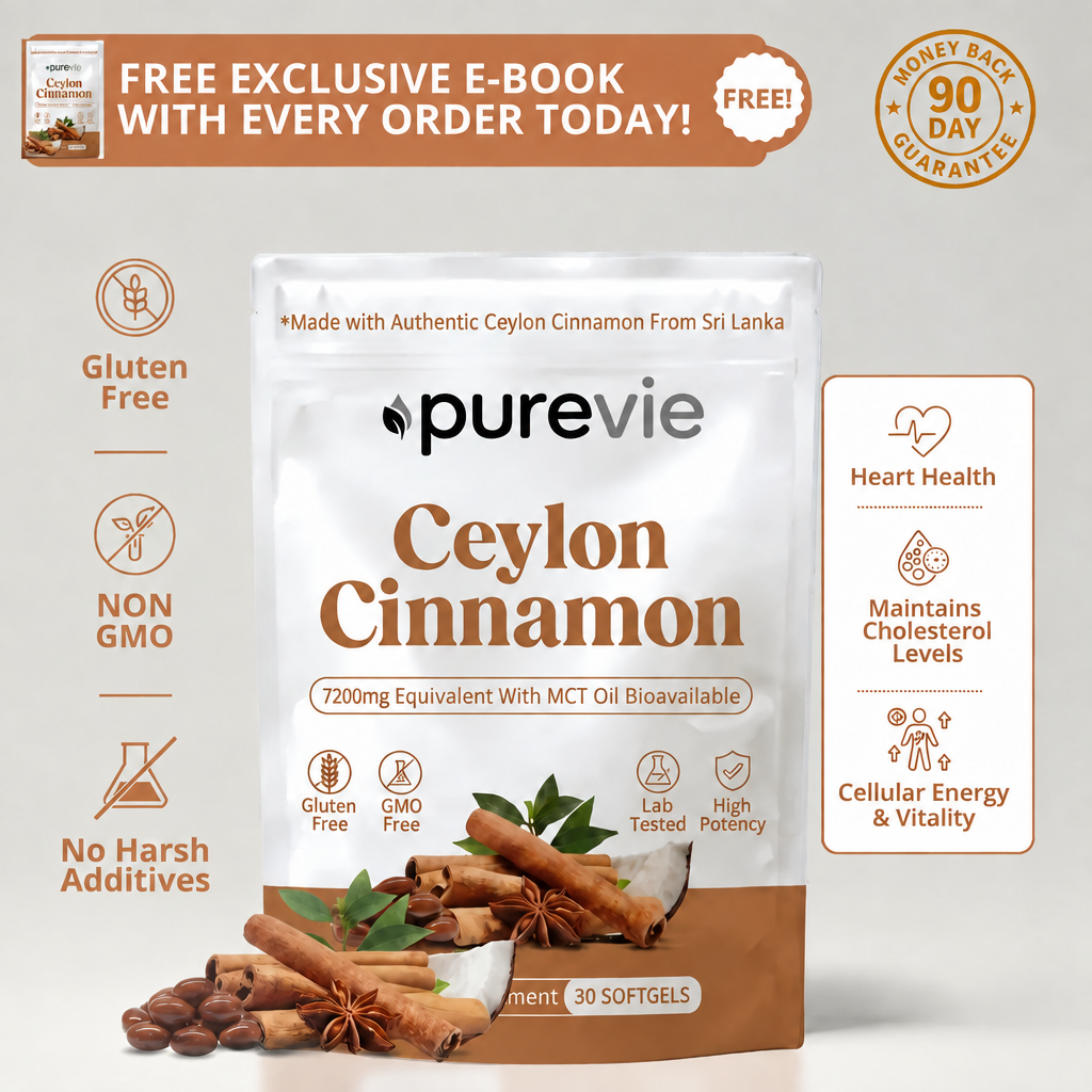 PureVie Ceylon Cinnamon 7200mg with MCT Oil