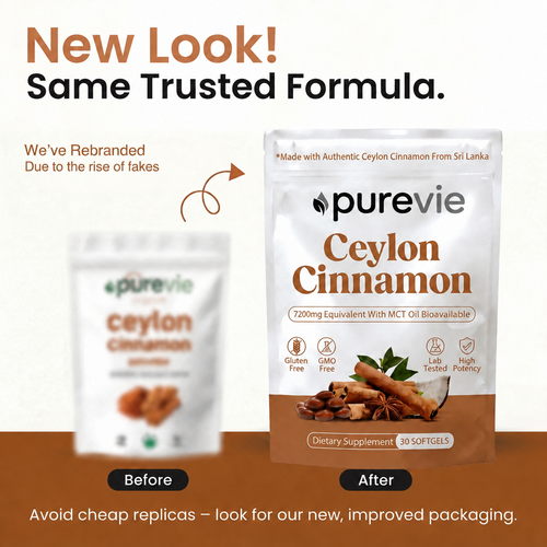 PureVie Ceylon Cinnamon 7200mg with MCT Oil